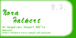 nora halpert business card